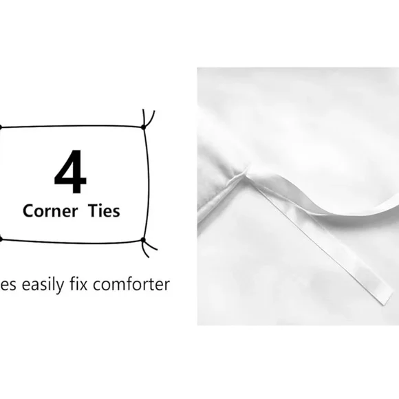 Amazon Basics Queen White Bedding Set - Picture 2 of 6